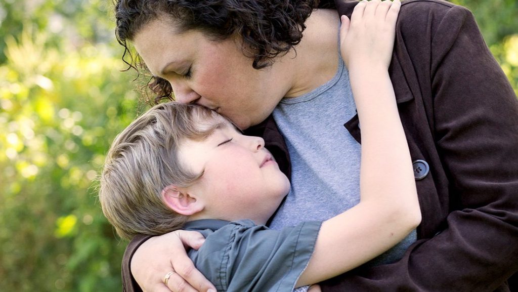 mother and son image